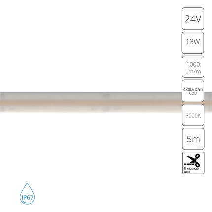 Светодиодная лента 24V 13W m 6000К 5м IP67 Arte Lamp AQUA LANE A2448010-03-6K